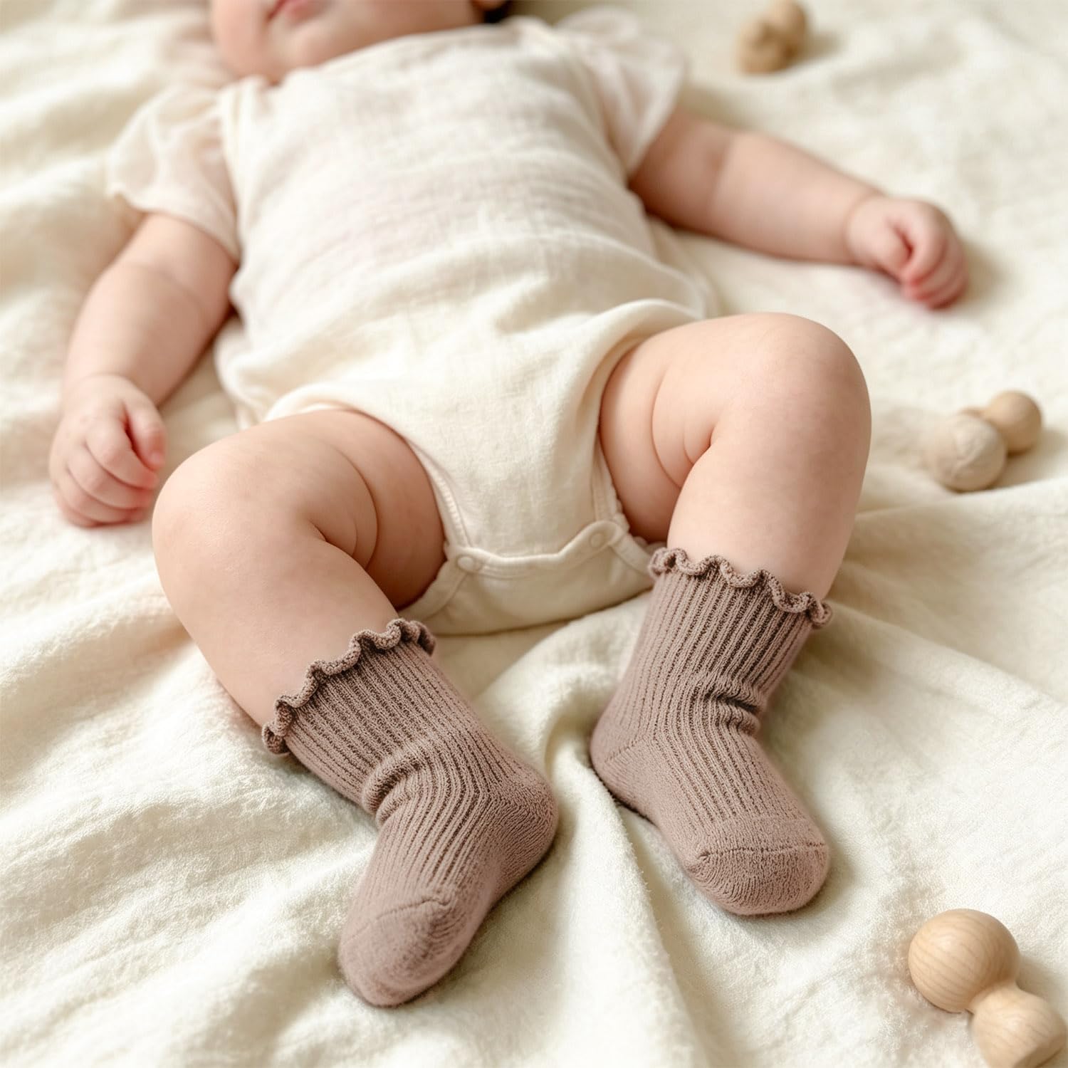 Baby,Toddler Girls Ruffle Crew Socks,Cute Princess Dress Socks 0 M-5 T