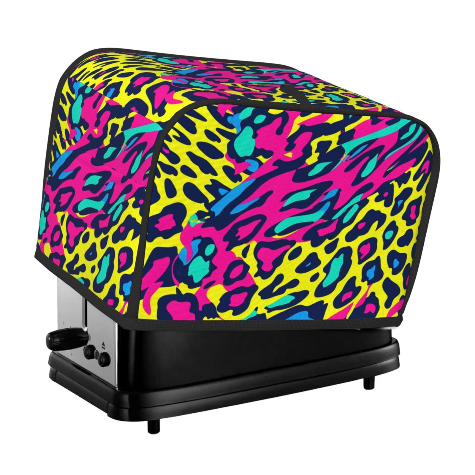 Smazdfxx Color-1 Colorful Leopard Zebra Cheetah Toaster Cover 2 Slice Toaster Covers Colorful Bread Maker Cover Kitchen Small Appliance Covers Kitchen Accessories