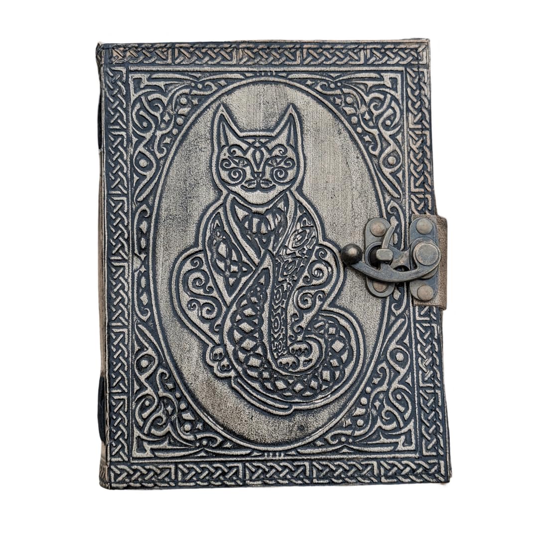Carnet cuir A5 solide pages lignées journal intime durable chat ne perd pas ses pages - 8