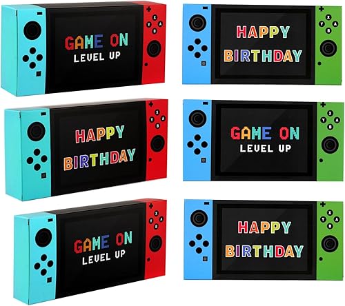 Miniatura 7 de Cajas de regalo para fiestas de videojuegos, 12 unidades, cajas de regalo con temática de juego para niños, suministros de fiesta de cumpleaños,