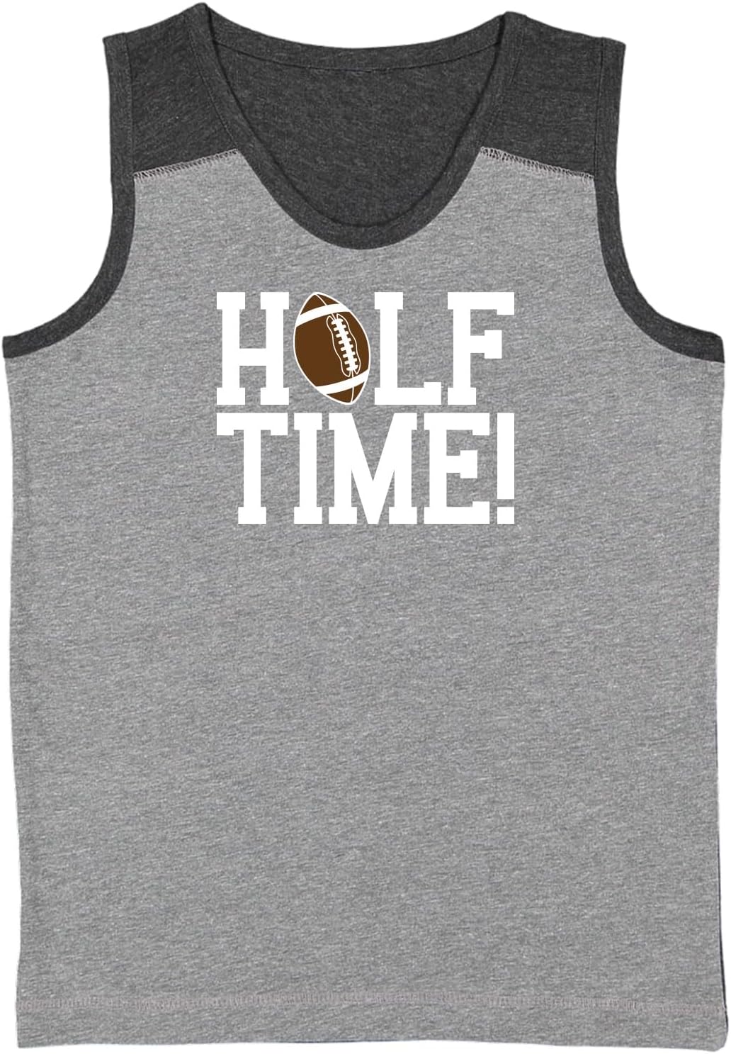 Halftime! - Football Half Birthday Youth Contrast Back Tank Top