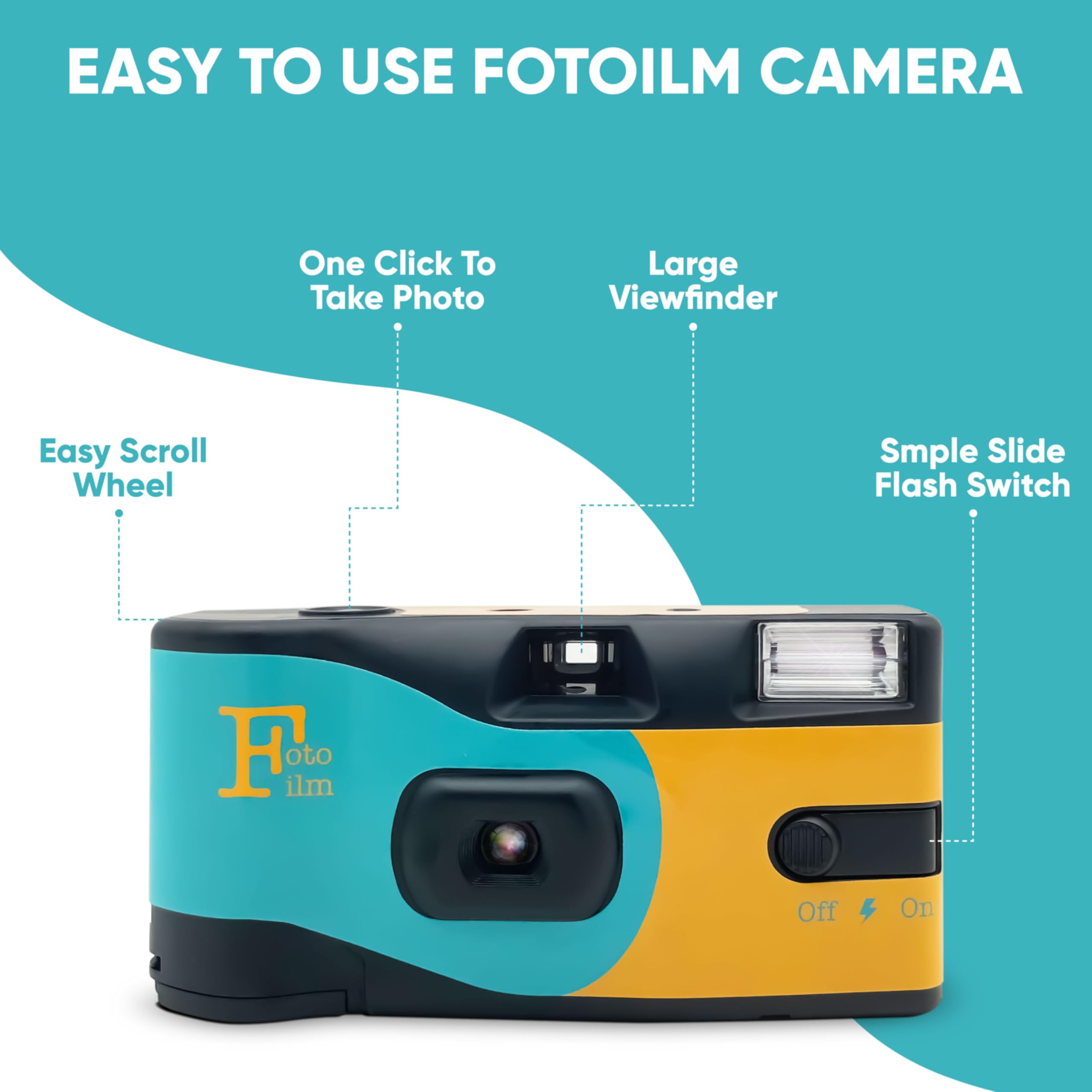 Fotofilm Pro - Pellicola usa e getta per fotocamera, ISO 400, 27 esposizioni, confezione multipla da 8