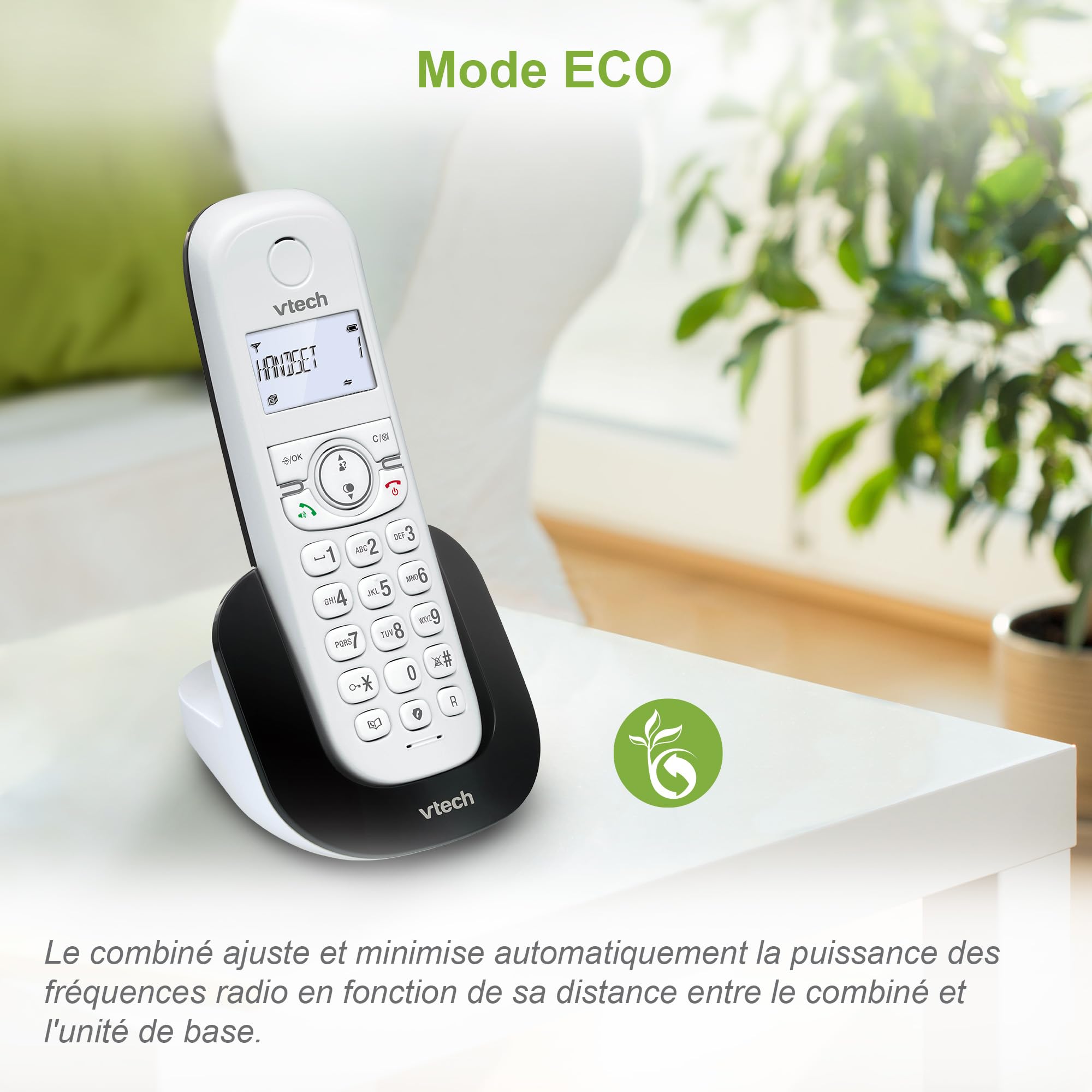 VTech CS1501 - Teléfono inalámbrico DECT de Dos teléfonos con Bloqueo de Llamadas, identificación de Llamadas/Llamada Pendiente, Altavoz Manos Libres, Pantalla y Teclado retroiluminados