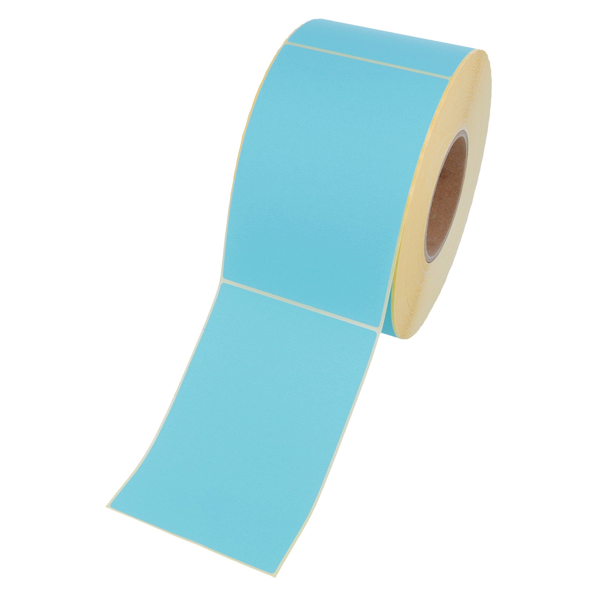 Labelident Thermotransfer-Etiketten blau 100 x 150 mm - 8.000 Etiketten, 8 Rollen à 1.000 Universal-Etiketten aus Papier stark selbstklebend, 76 mm Kern für Thermotransferdrucker