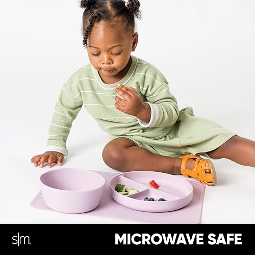 Miniatura 6 de Simple Modern Cuenco de silicona para bebés, niños pequeños, suministros de alimentación, cuencos de comida para bebés, platos de vajilla para