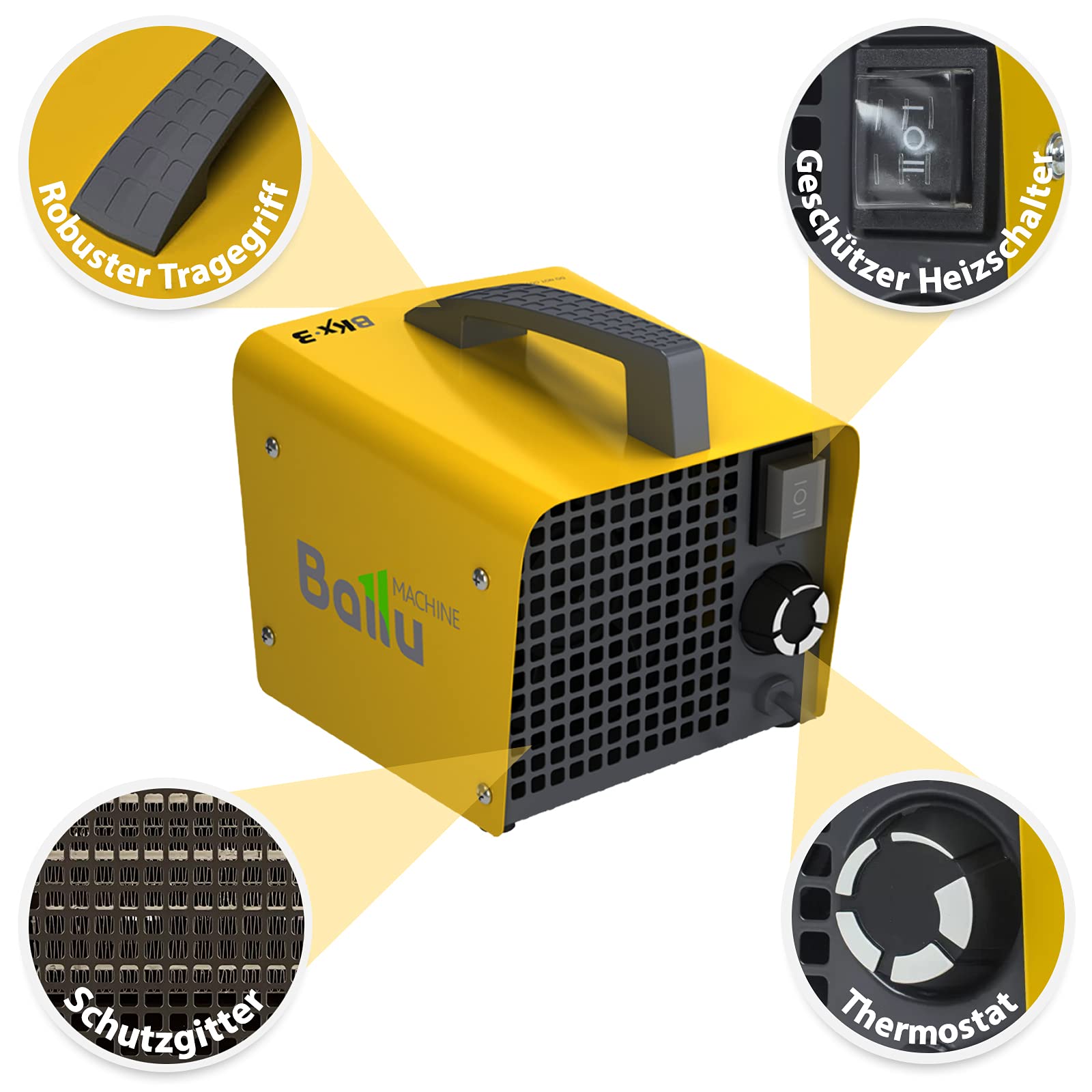 Ballu BKX-5 keramische ventilatorkachel, elektrische verwarming, 2