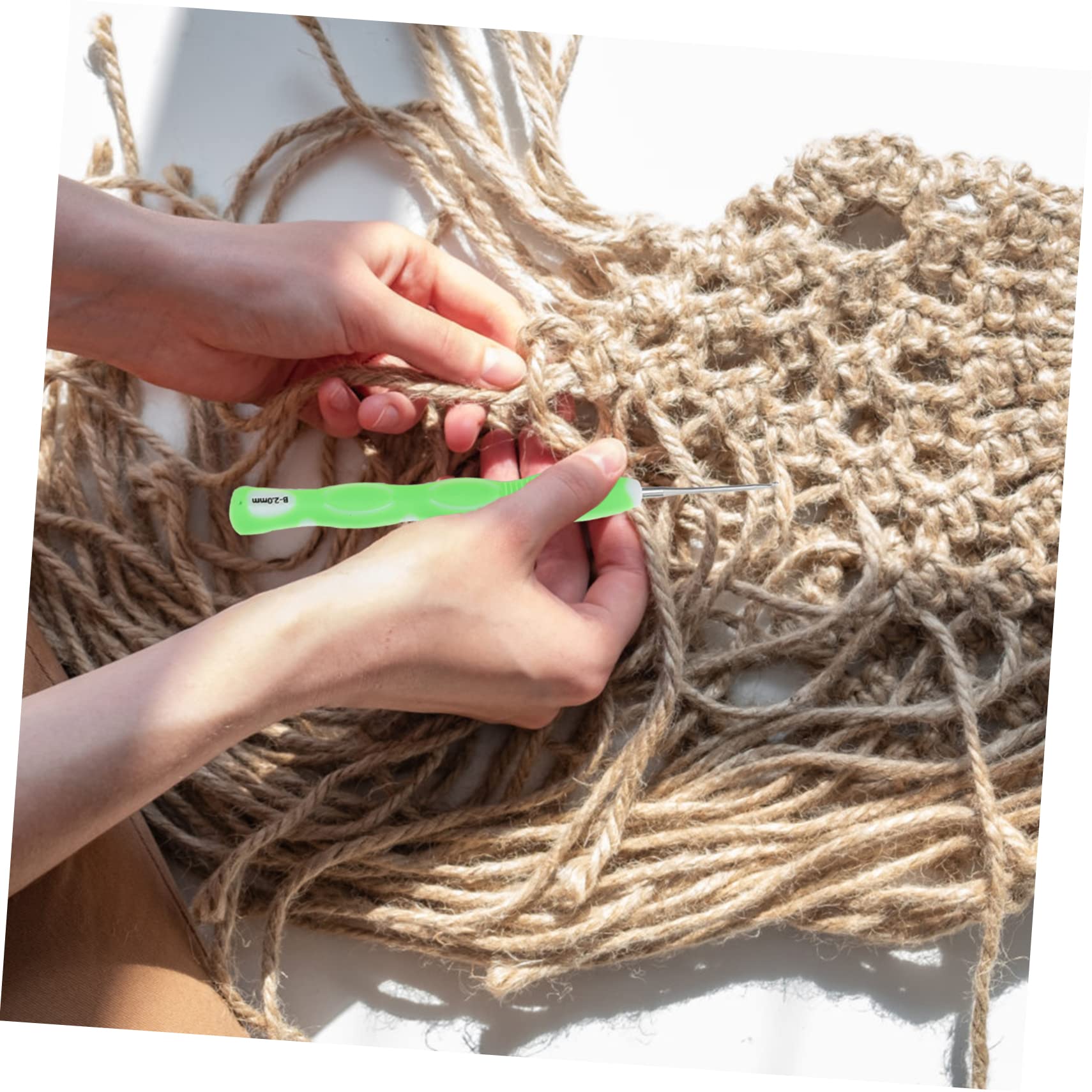 1 Ensemble Kit de Crochet Diy avec Aiguilles à Souple Accessoires Sac de Transport Parfait pour Débutants
