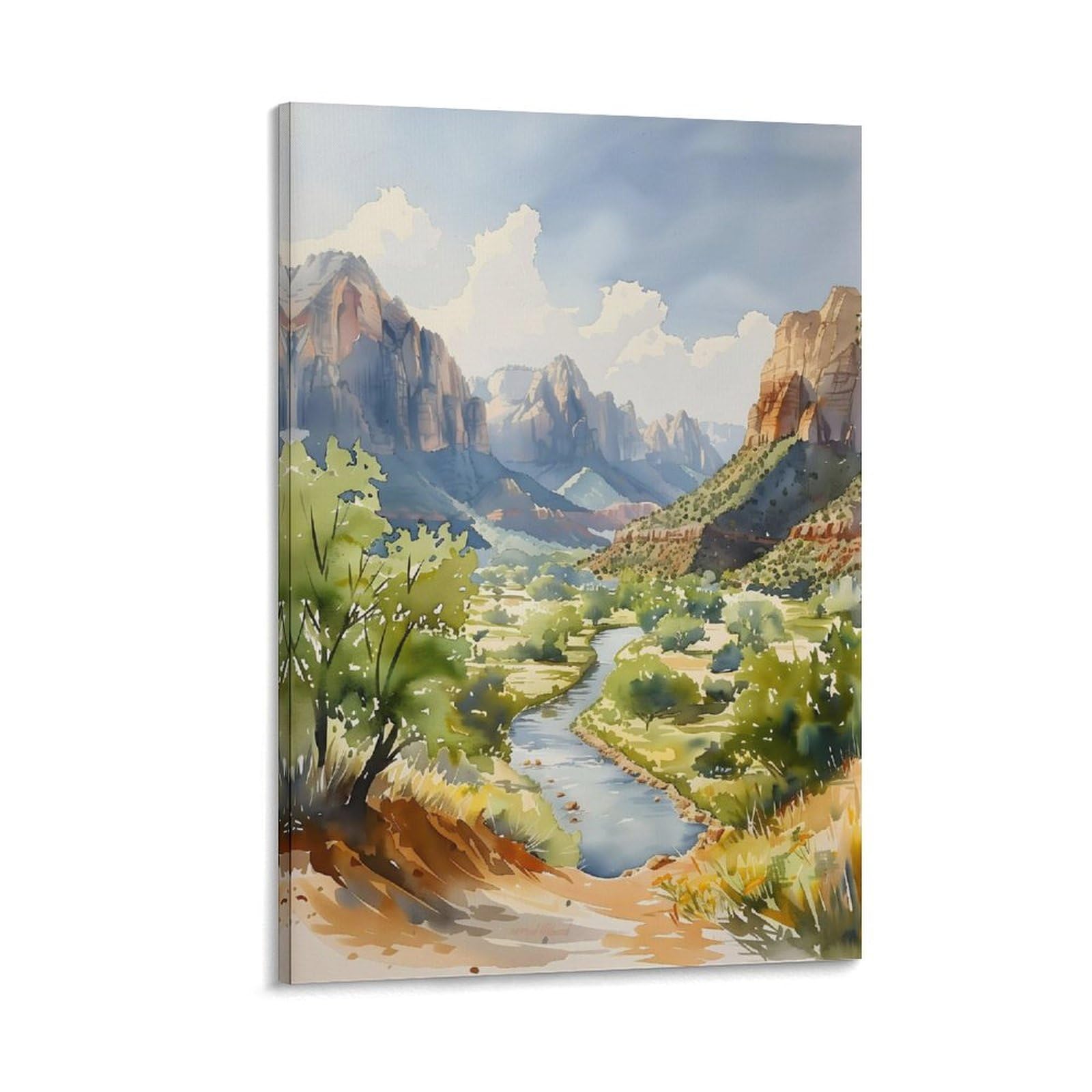 Amazon.com: ZJLAMZ Zion National Park Watercolor Painting Utah