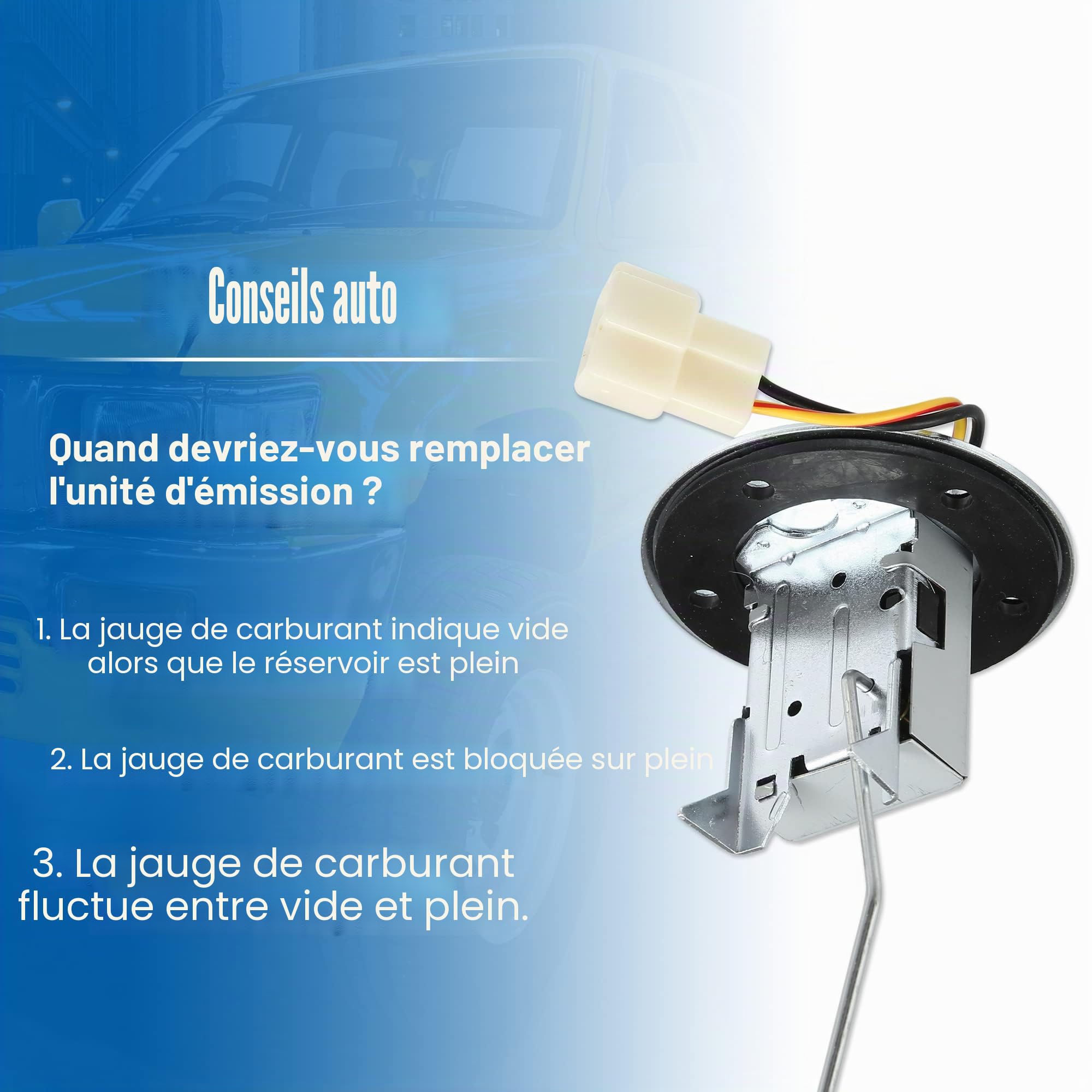 A ABSOPRO Capteur De Jauge De Carburant Pour Toyota Pickup 83-98 1PC | Couleur Argenté Noir, Matériel Métal Plastique, Dimension 30cm x 8cm, Numéro OE 83320-35120, Moteur 3.0L 2.4L