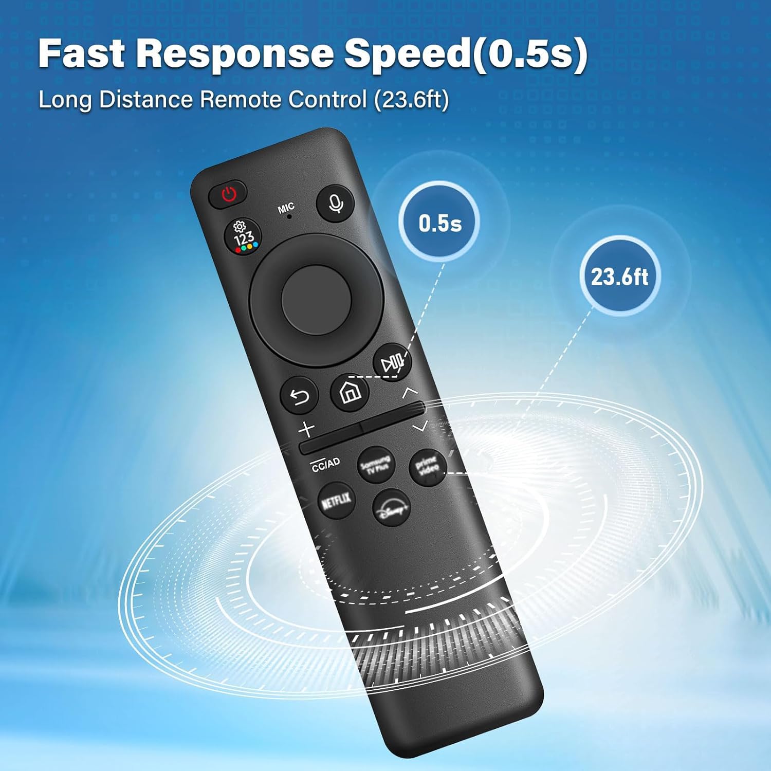 BN59-01432A Télécommande de Remplacement pour Samsung,Télécommande vocale Universelle Solaire pour Samsung Smart TVs,Samsung Smart 4K HD TV avec 4 Touches de Raccourci