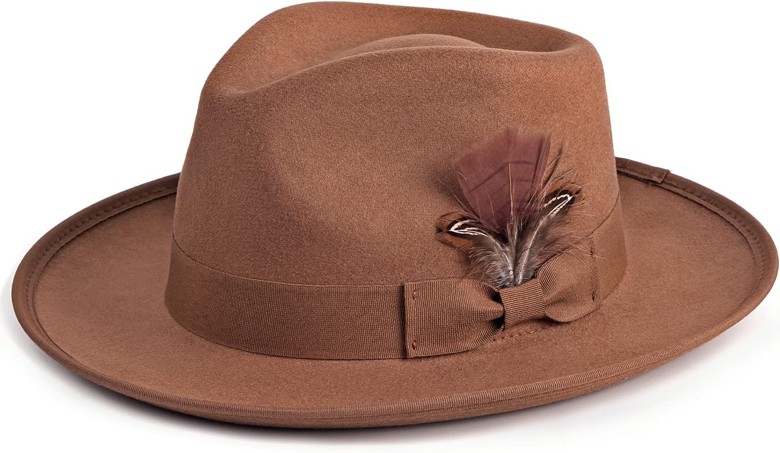 Fedora Hats for Men & Women Wide Brim Felt Hat Dress Panama Trilby Hats