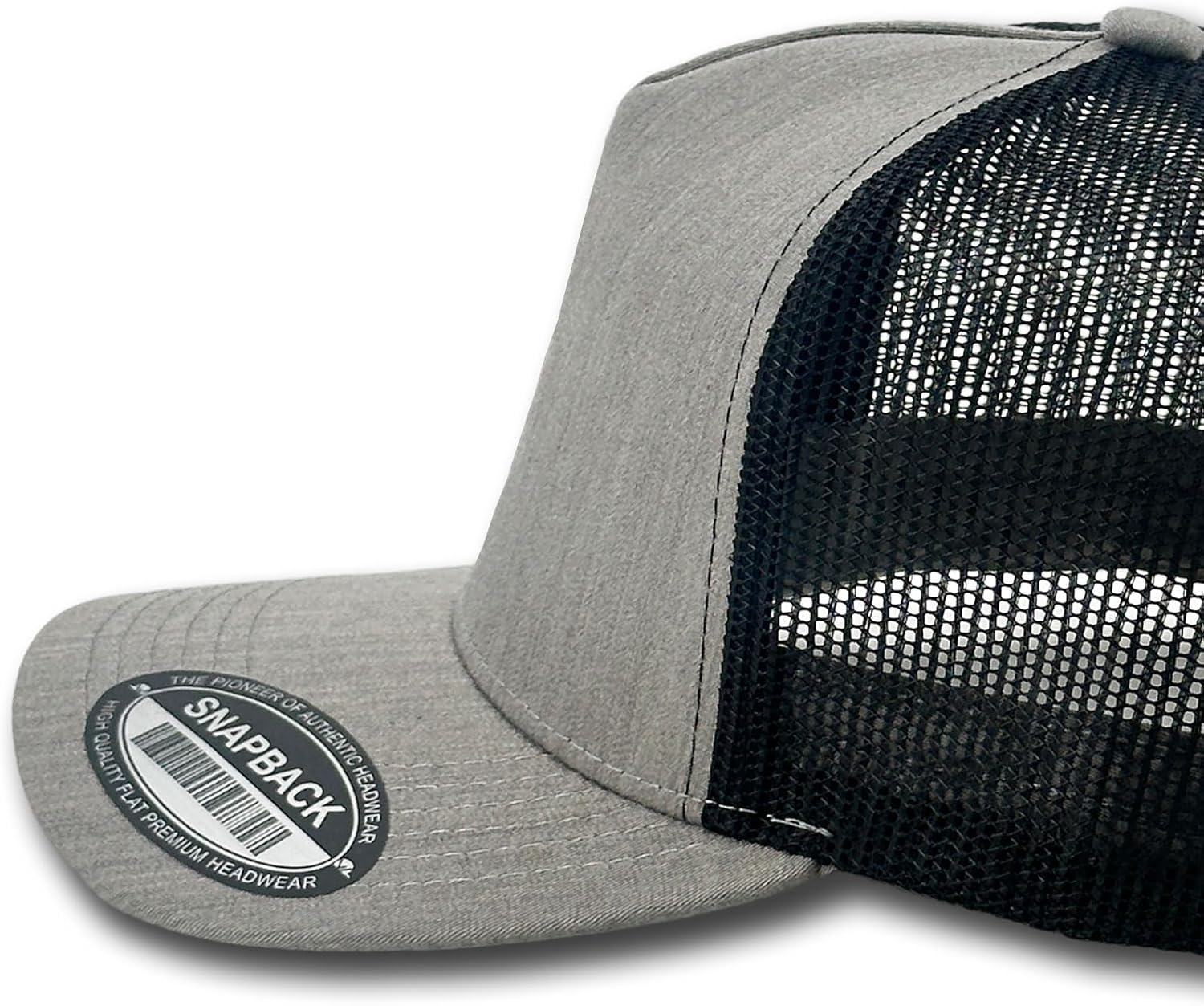 Gymish Lifestyle Workout Hats for Men, 7 Panel Laser Vented Classic Snapback Hat Mens Gifts