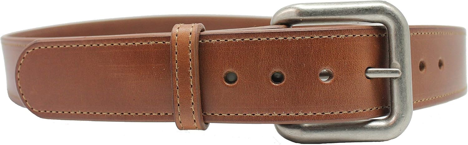Handmade Leather Belt 1-1/2" OR 1-1/4" Genuine Cognac Leather, Removable Buckle, Dress Belt, Birthday Gift, Fathers Day, Big Belt and Tall, Personalized Free, Proudly Made in USA