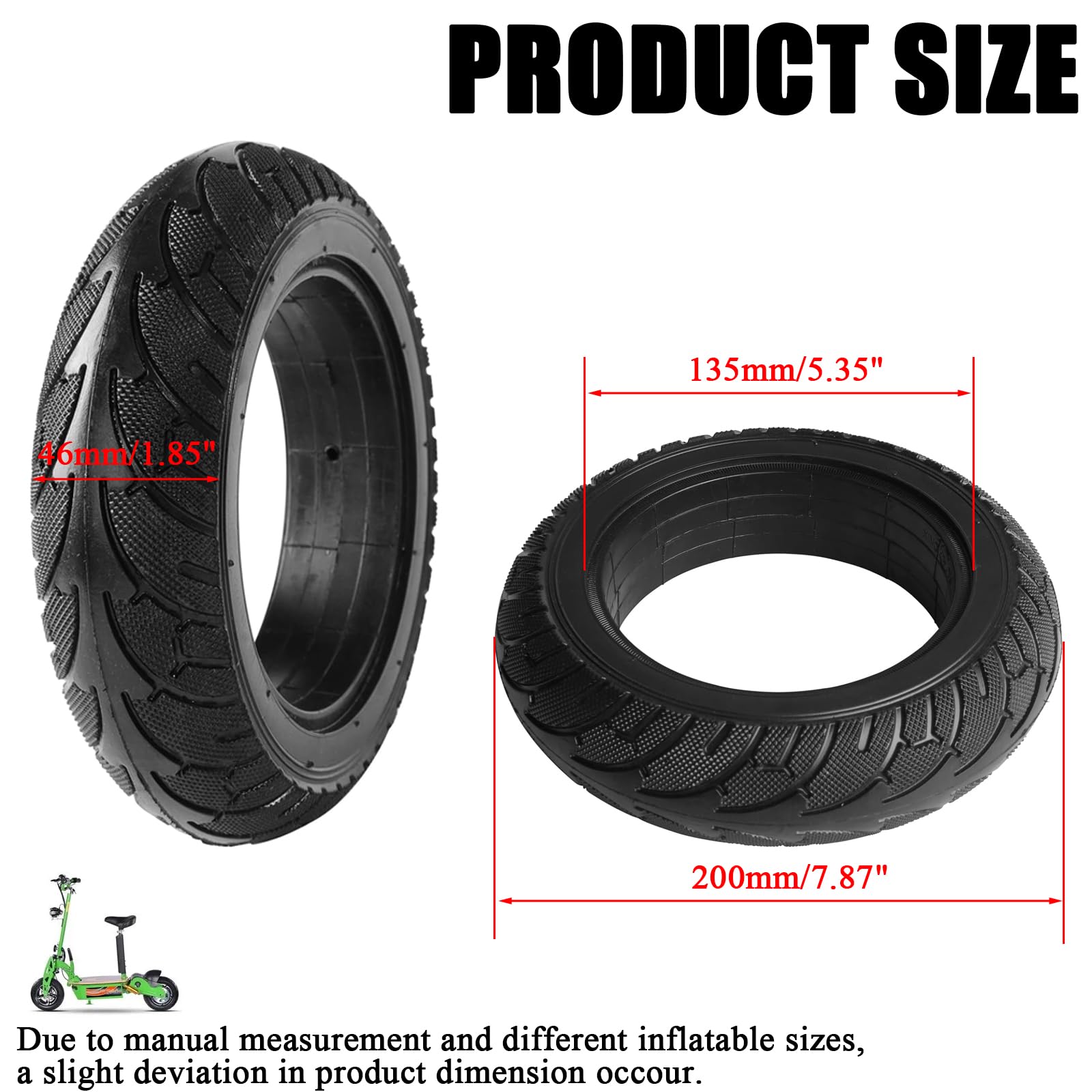 PRO CAKEN 200x50 solid tire wheel for electric scooter balance car 8x2 solid wheel explosion proof puncture tubeless tire parts…