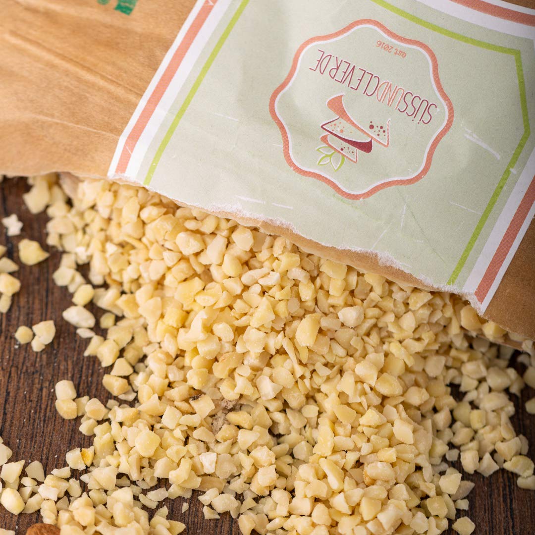 süssundclever.de® Bio Mandeln | blanchiert & gehackt | 1,0 kg | blanchierte Mandeln | plastikfrei und ökologisch-nachhaltig abgepackt