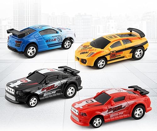 Miniatura 3 de 1 juego de coches de control remoto con barricadas de carreteras, mini latas de control remoto, diseño creativo de simulación de carreras de juguete