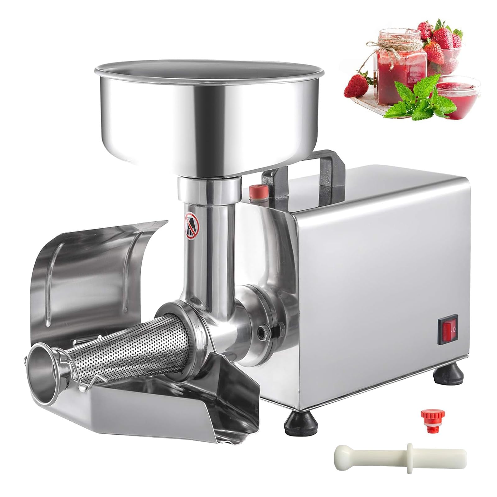 YXYLJOZ 450W Electric Tomato Strainer & Milling Machine - Commercial Stainless Steel Food Squeezer for Tomato, Strawberry & Blueberry Sauce Making (220v)