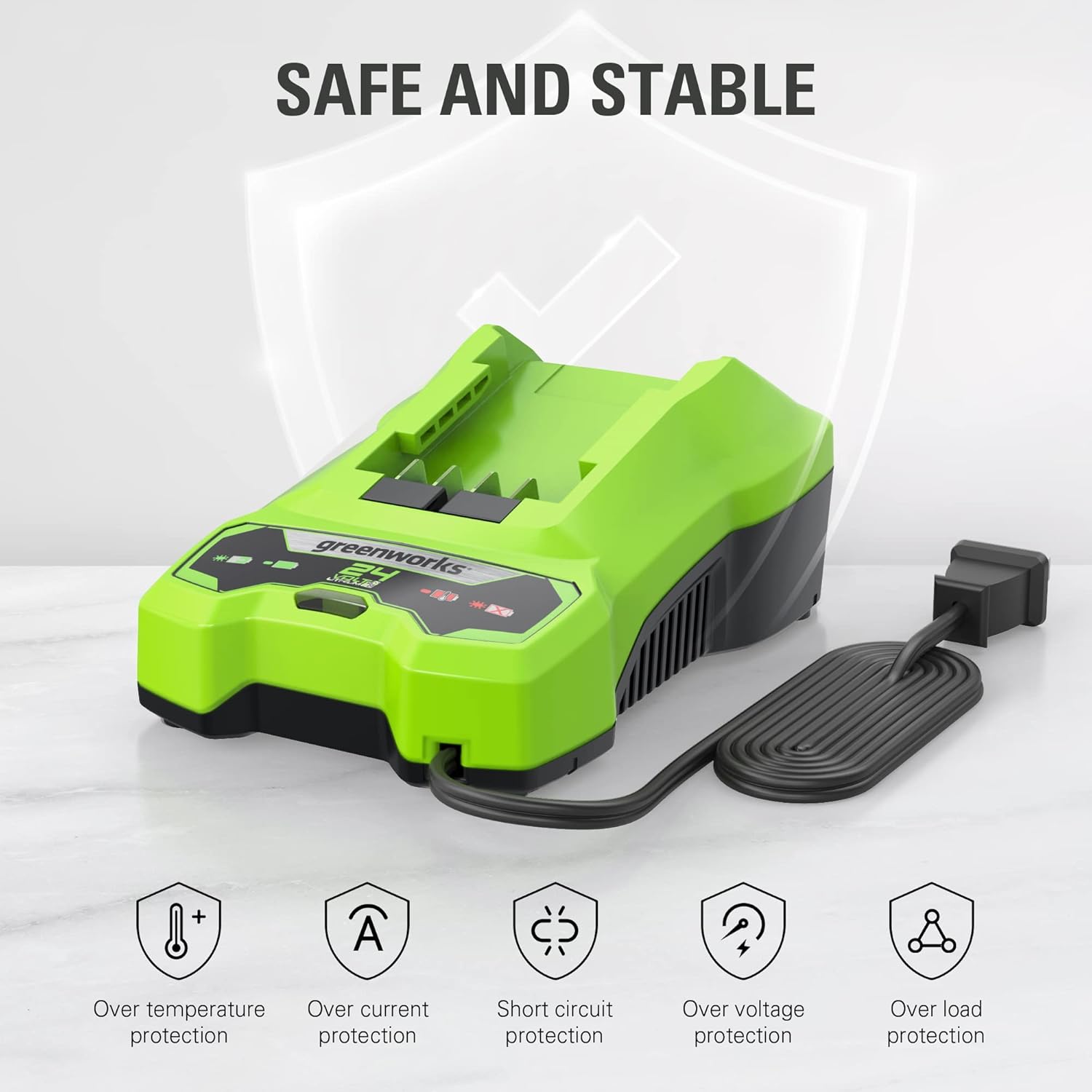 Greenworks 24V Battery Charger (Genuine Greenworks Charger)