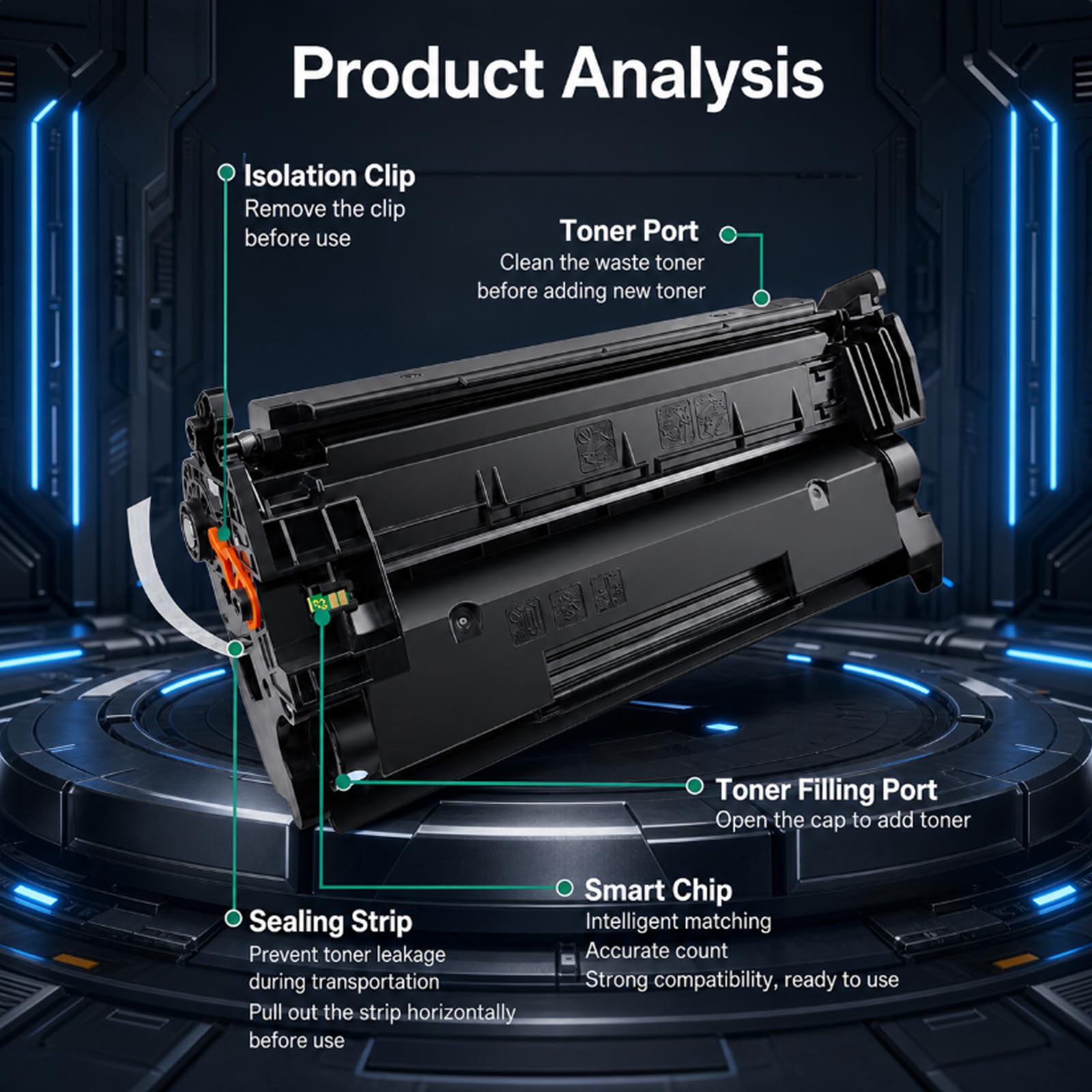 Cartouche de Toner 26X avec Puce Compatible pour HP 26X CF226X 26A CF226A Haute Capacité 9800 Pages pour LaserJet Pro M402d M402dn M402dne M402dw MFP M426fdn M426fdw M426dw Imprimantes,Black-2pack