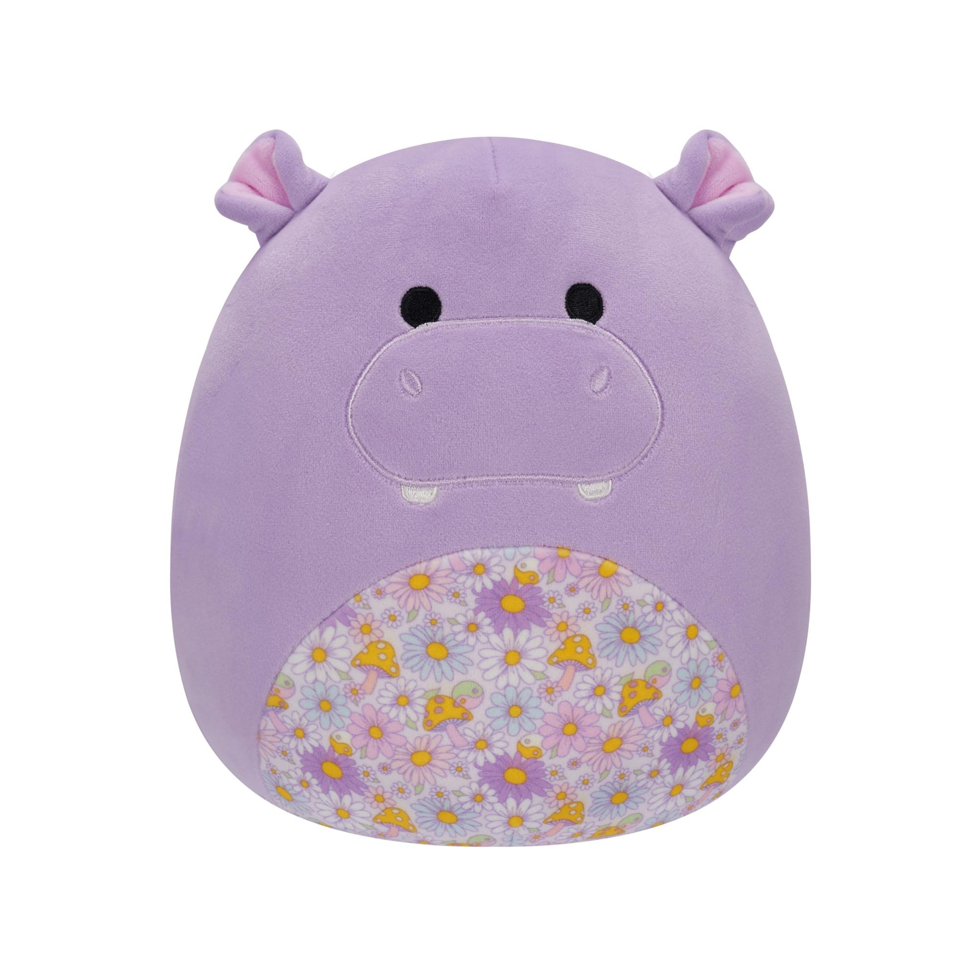 Squishmallows Little Plush 7.5" Hanna Purple Hippo with Floral Belly Officially Licensed Kellytoy Soft Gift for Kids Girls & Boys Washable Squishy Stuff Toy Multicolor All Age