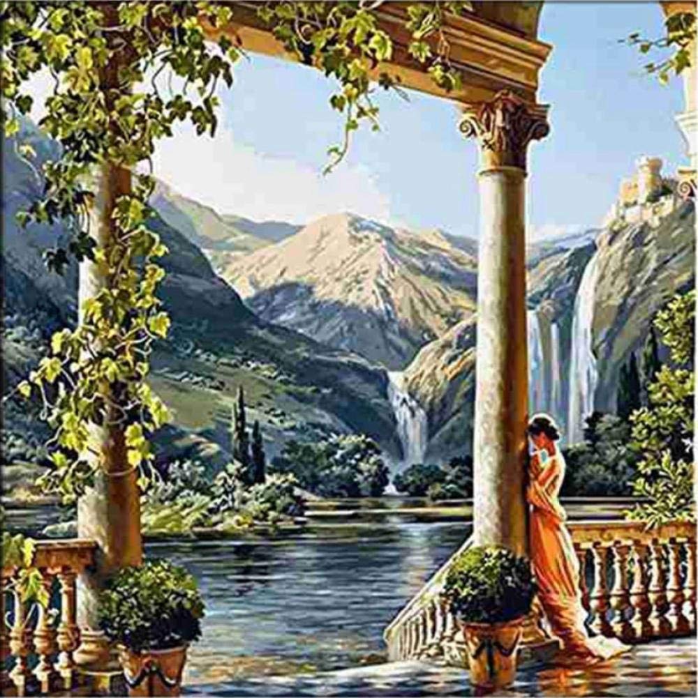 Peinture par numéro déesse du jardin kit complet sur toile 40x50cm pour adultes
