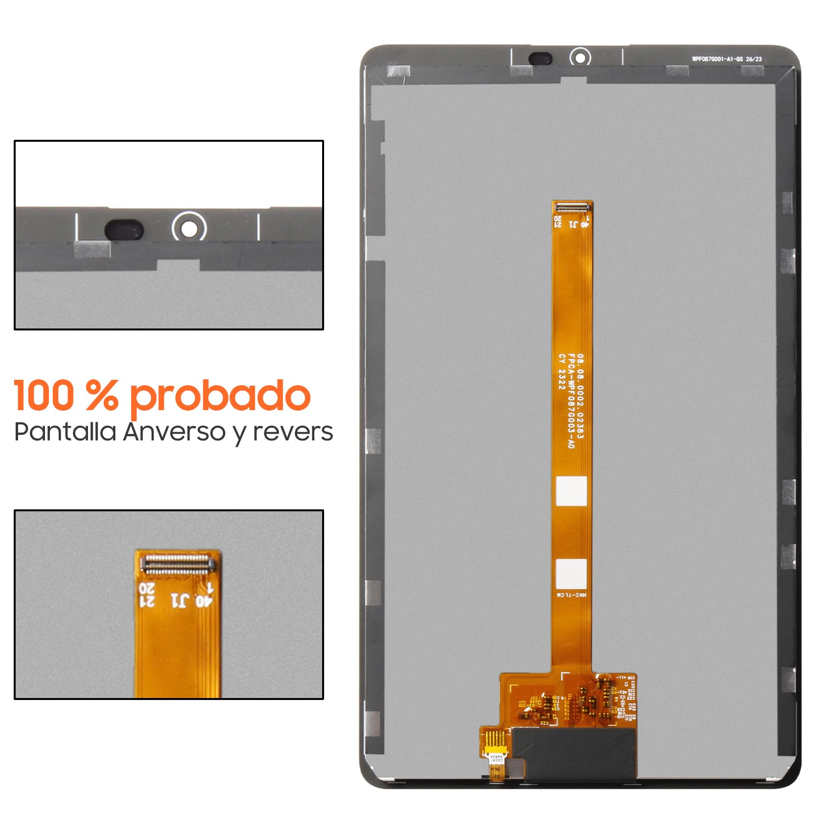 Schermo LCD per Samsung Galaxy Tab A9 X110 Schermo SM-X110 Display Touch Screen Assembly con Riparazione Kit (8,7", Nero senza Telaio, Non per SM-X115)