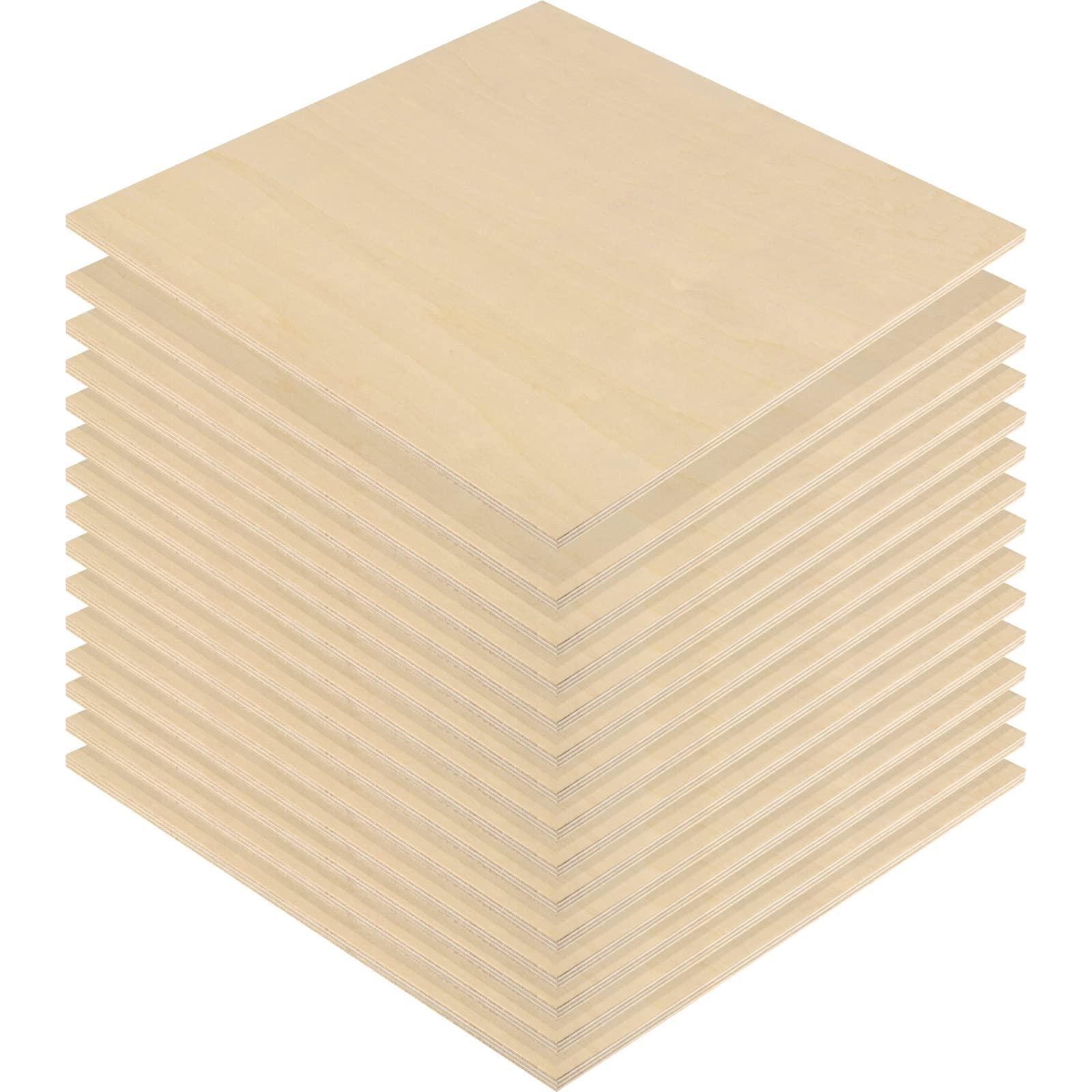 Feuilles de bois de contreplaqué carré 254x254x6 mm MUKCHAP pour vos loisirs créatifs