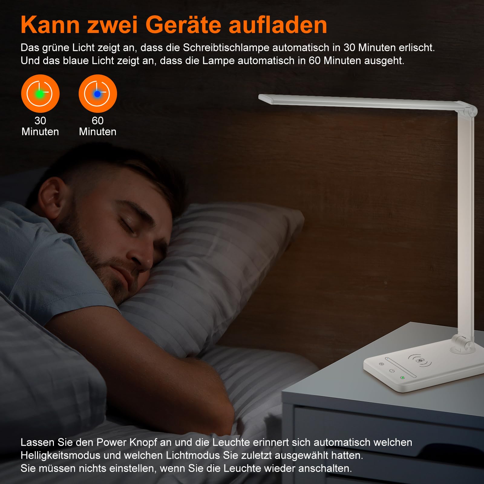 kwmobile LED opvouwbare bureaulamp - Draagbare tafellamp met draaibare kop - Draadloos design met micro USB-oplaadkabel - Energieklasse A - Roségoud