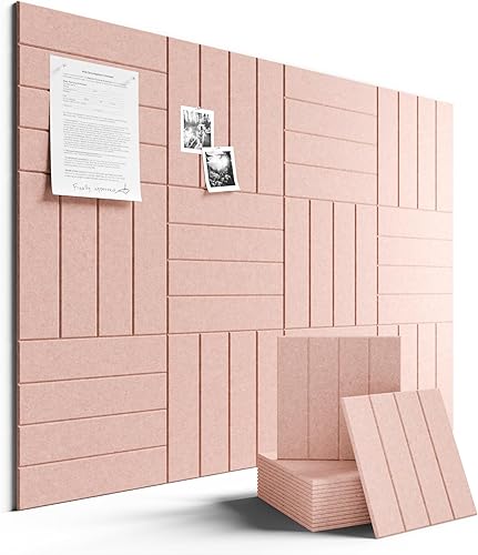 Miniatura 16 de FLUXYNARA - Tablero de anuncios de fieltro 48 x 36 pulgadas, alternativa al corcho, paquete de 12, 70 lengüetas adhesivas, panel de pared grueso