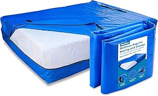 Queen Mattress Bags for Moving and Storage, Extra Thick Reusable Mattress Protector Cover with 8 Handles and Strong Zipper for Short-Term Moving or Long-Term Storage - 82" L X 63" W X 15" D
