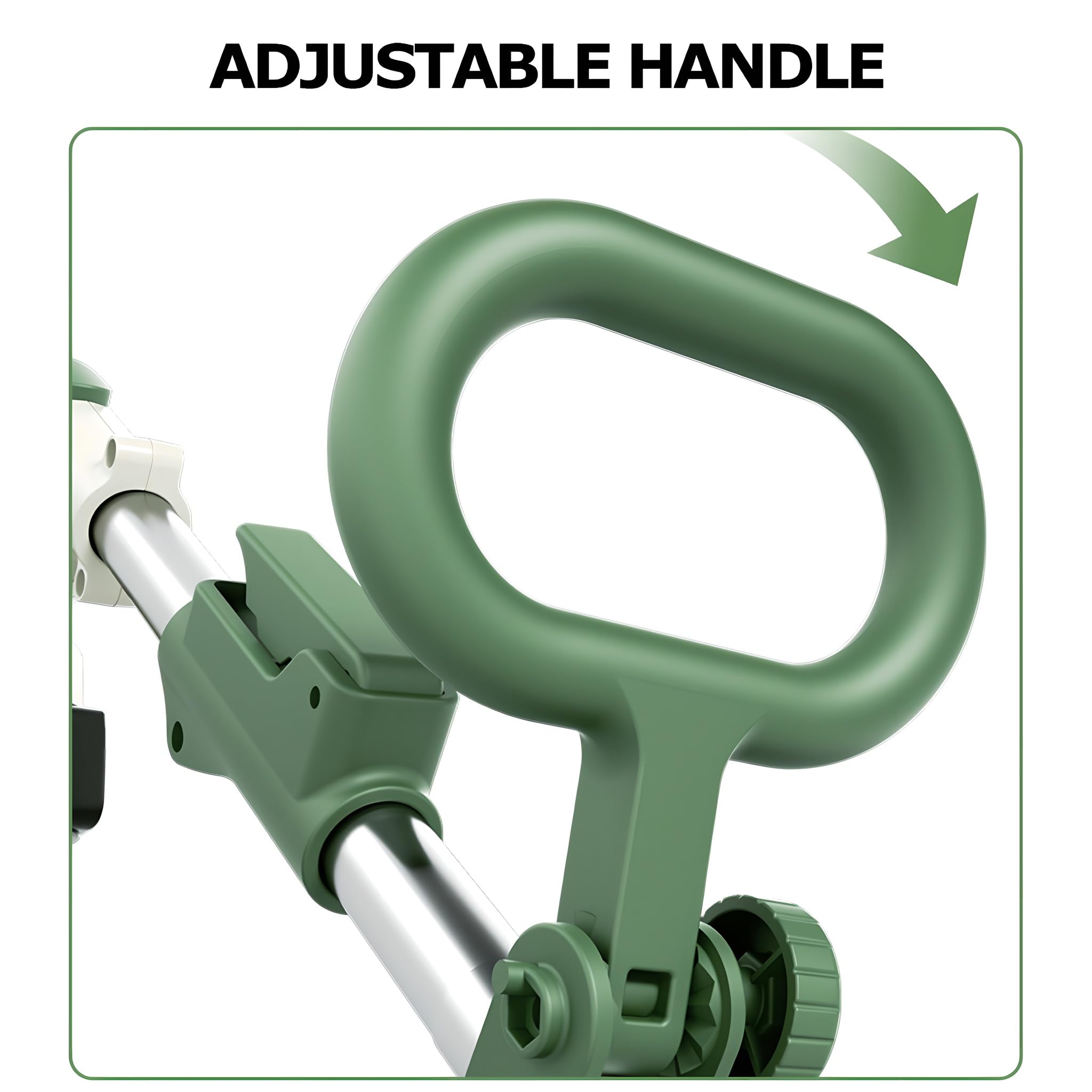 Cortabordes Inalámbrico, Cortabordes Eléctrico para Jardín con Mango Ajustable, Cabezal Reversible de 90°, Protector contra Salpicaduras Más Ancho para Cortar Césped, Ramitas, Brotes, Apto para