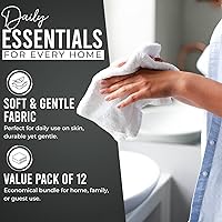 Vista 75 de DAN RIVER Juego de 4 toallas de baño, 27 x 54 pulgadas, 100% algodón, más grandes y ligeras, de secado rápido, súper suaves y absorbentes, toallas