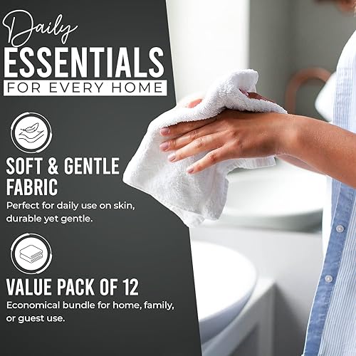 Miniatura 75 de DAN RIVER Juego de 4 toallas de baño, 27 x 54 pulgadas, 100% algodón, más grandes y ligeras, de secado rápido, súper suaves y absorbentes, toallas