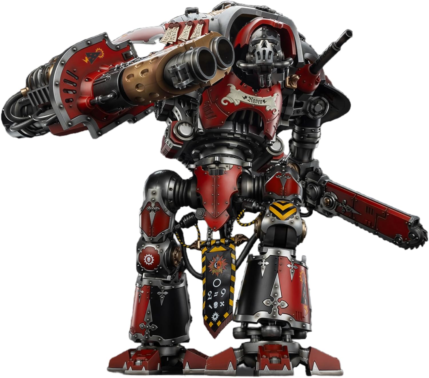 JOYTOY Warhammer 40k 1/18 Action Figure Imperial Knights House Raven Knight Errant Collectible Gifts,Toys for Kids 15+ and Adults 21-inch