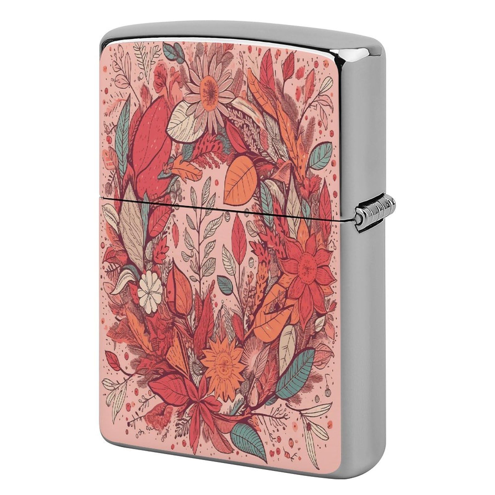 Fekiloot Style Garland And Leaves Lighter Case Cover Lighter Holder