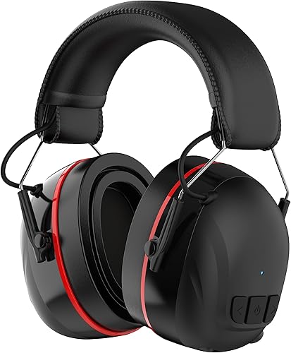 Miniatura 11 de Auriculares de protección auditiva Bluetooth 6.0 con tiempo de trabajo de 120 horas, SNR de 30 dB, calidad de sonido estéreo superior, botones más