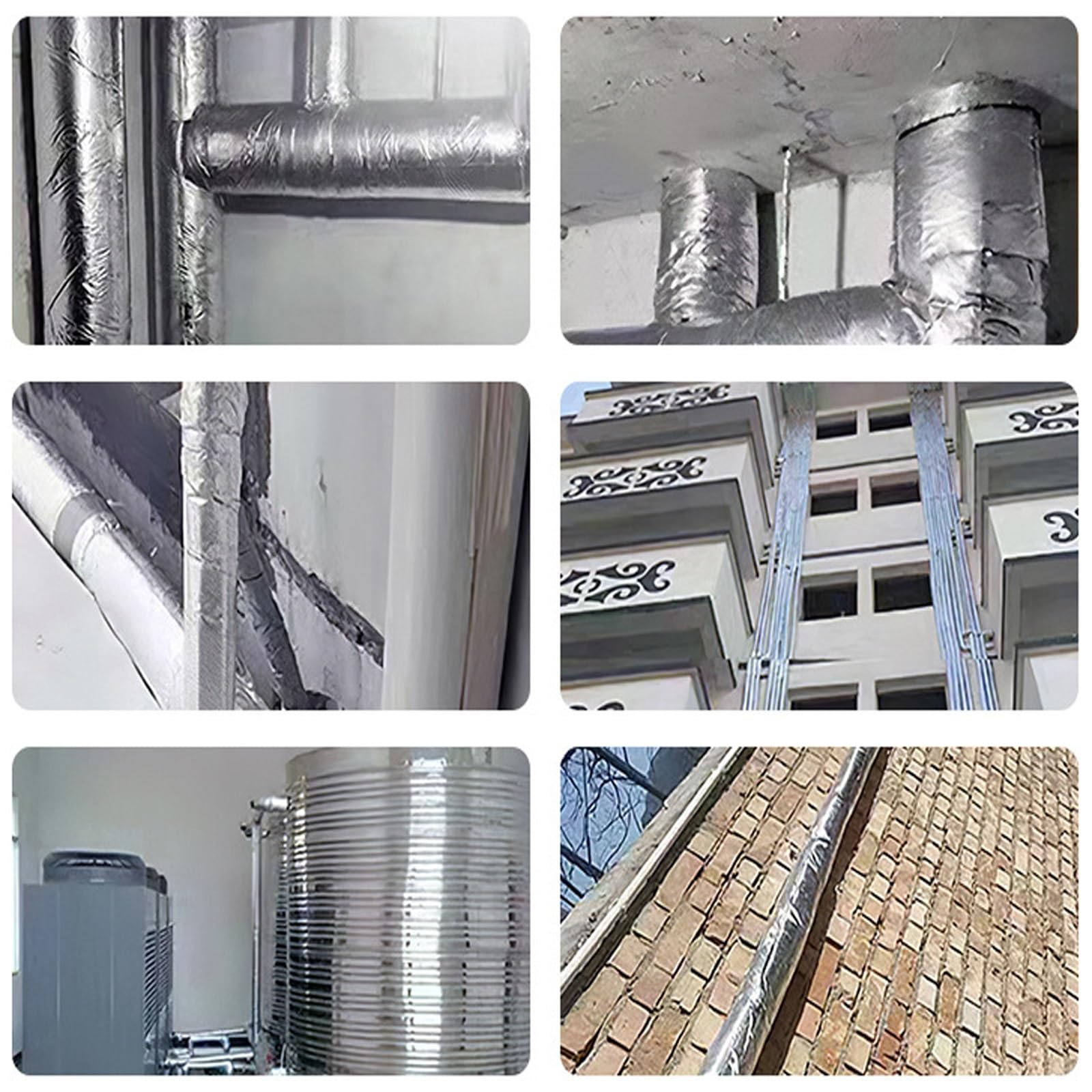 Tuberías de Aislamiento Aire Acondicionado Anticongelante Tubo Aislamiento Autoadhesivo Semiabierta Espuma Tubería Tubo Aislamiento Termico para Industria y Construcción Fácil De Instalar ID 22-120mm(