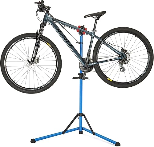 Miniatura 4 de TINKLE WELL Soporte de reparación de bicicleta, soporte de bicicleta resistente con cabezal de abrazadera soldada, máximo 55 libras, dispositivos de