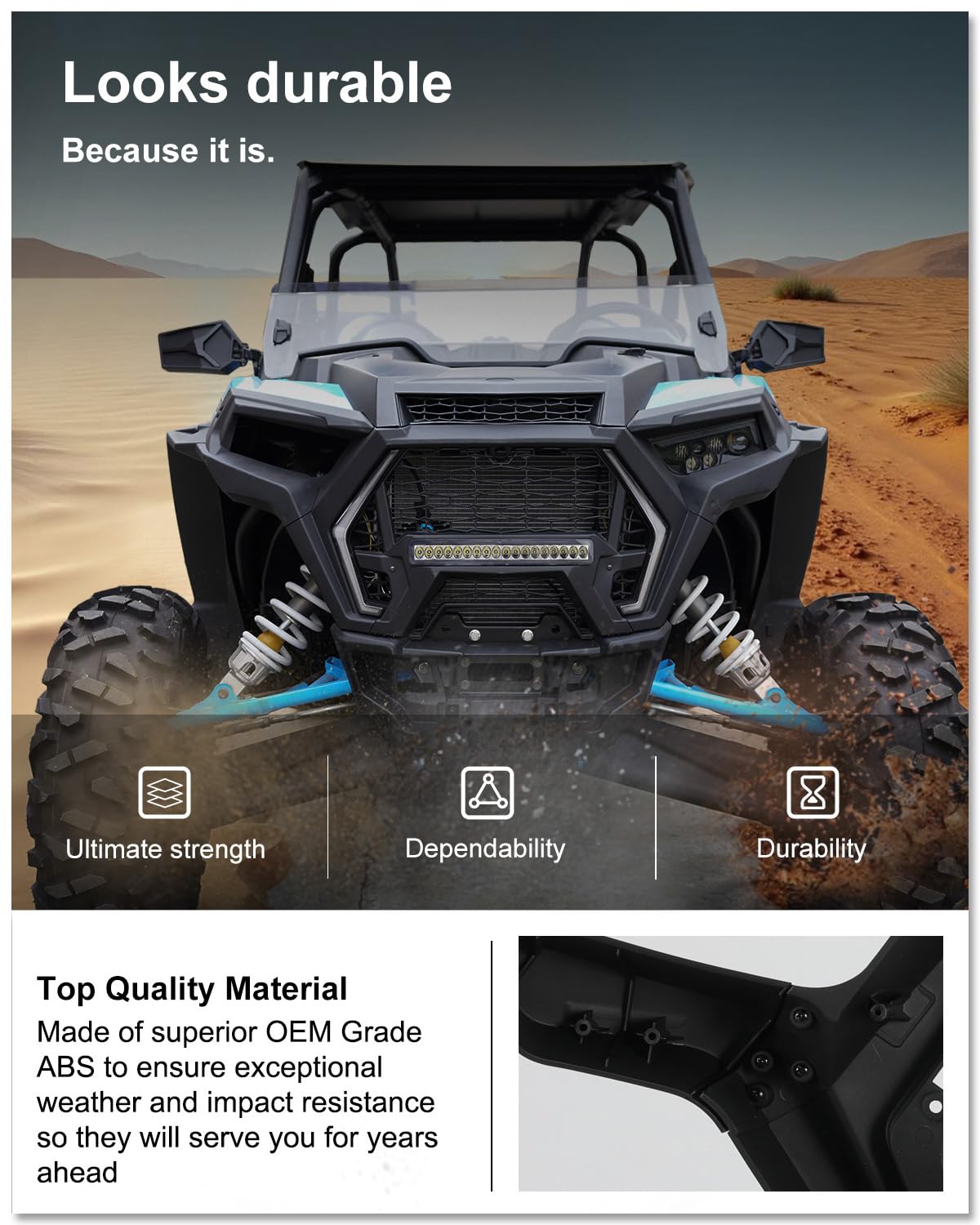 Amazon.com: KIWI MASTER Front Fascia for 2019-2023 Polaris RZR XP