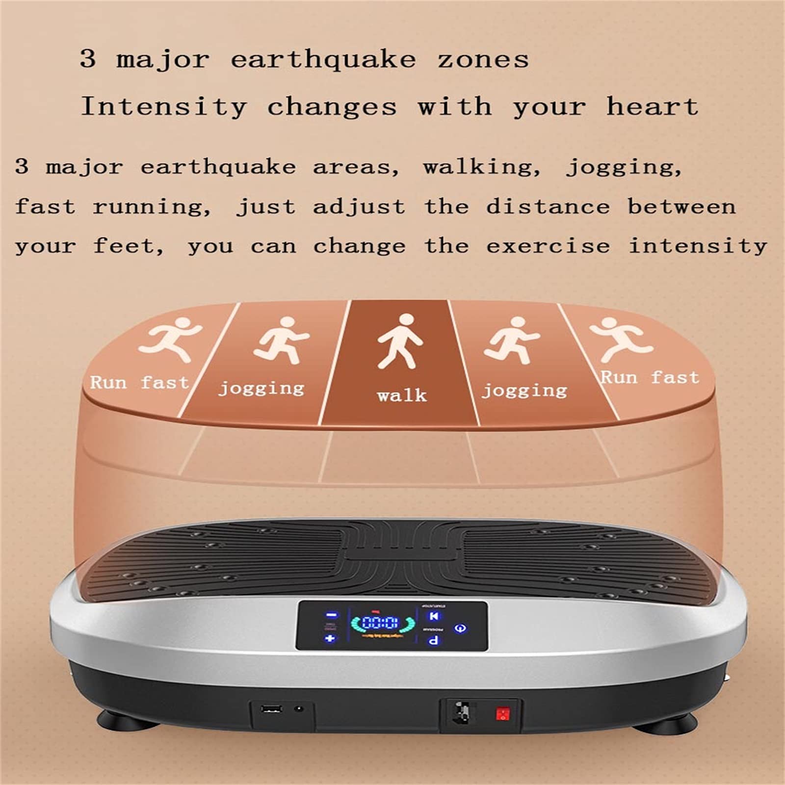 Pedane vibranti, Pedana Vibrante con Altoparlante Bluetooth, Telecomando, 2 Fasce di Resistenza, Allenatore Fitness Vibrante per Perdita di Peso e Corpo