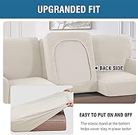 Vista 216 de H.VERSAILTEX Multi-Pieces Sofa Covers Stretch Couch Covers Form Fitted Seats and Back Cushions Covers