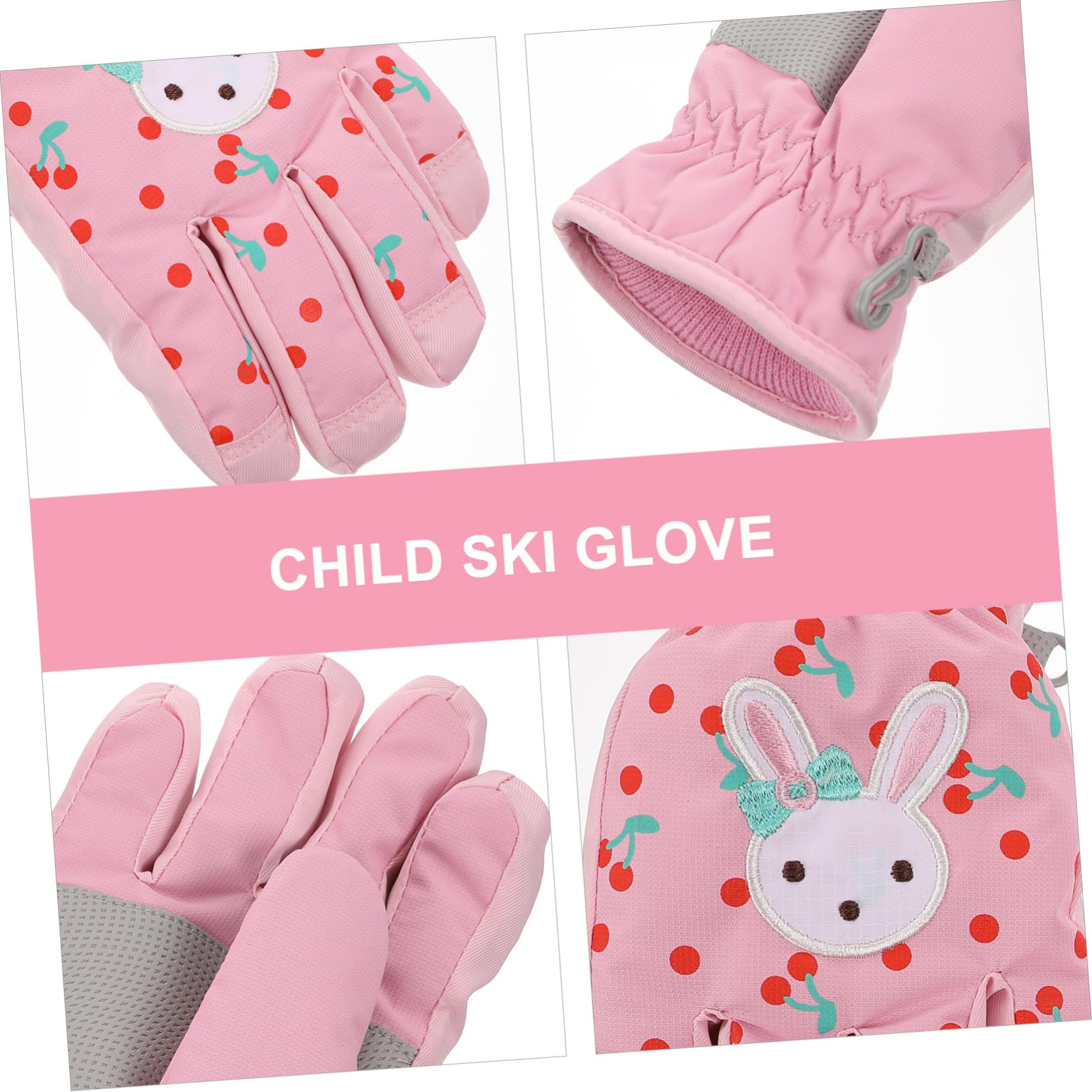 Amosfun 2paare Winter Ski Handschuhe Für Mädchen Winddichte wasserdichte Und Warme Skihandschuhe Mit - Für Schneesport Und Outdoor-aktivitäten s