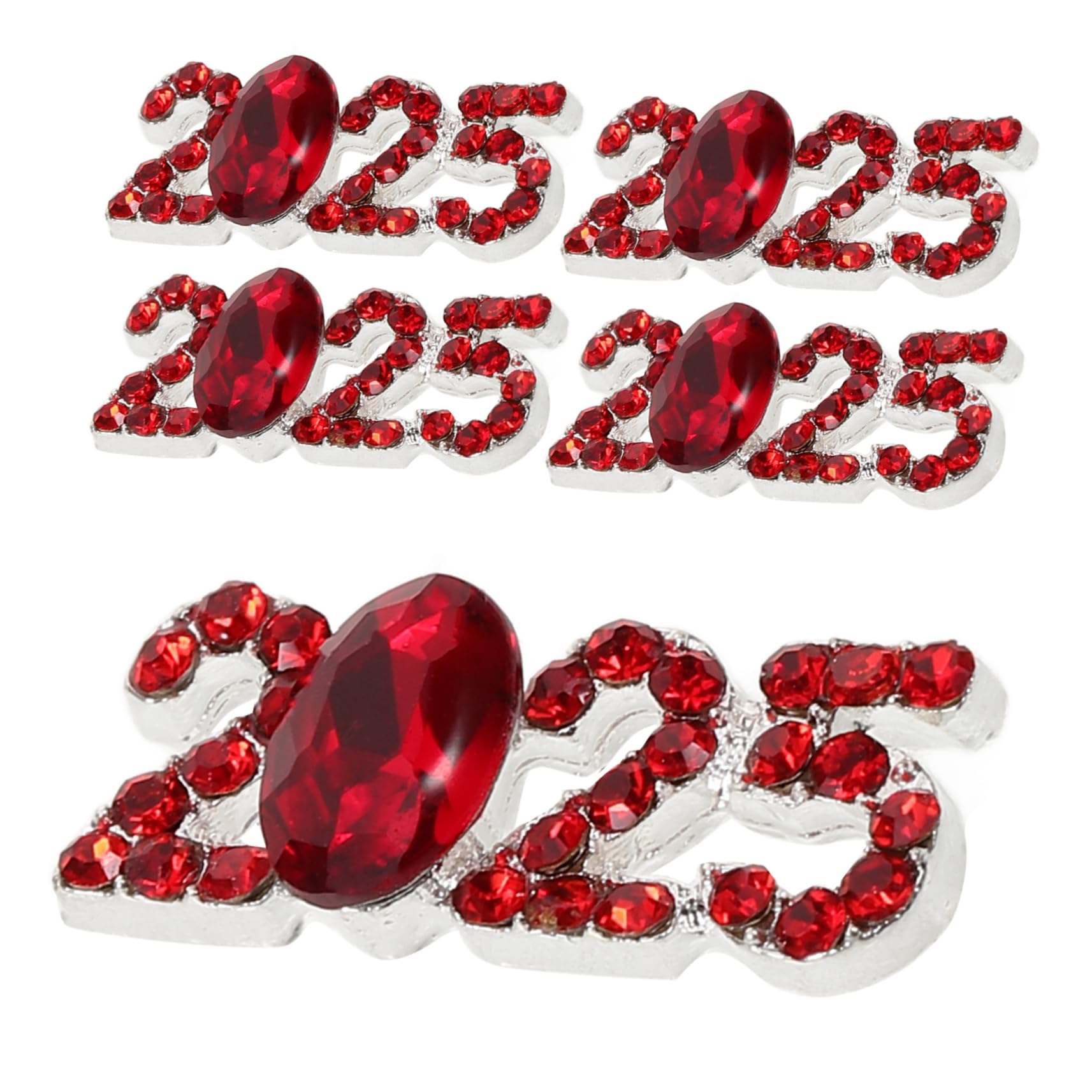 IWOWHERO 5Pcs Nail Charms with Rhinestones for Women Manicure Decorations Nail Gems for Prom Birthday Wedding and Festivals