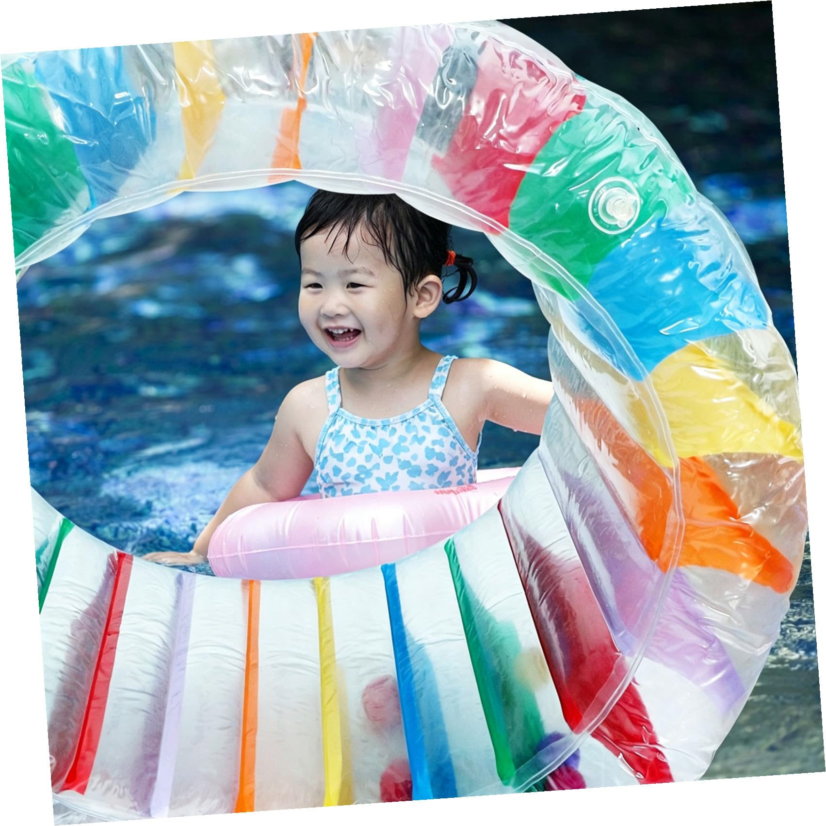 Rueda de Agua Inflable 1 Pieza PVC Juguete Flotante Colorido | Piscina y Césped, Plegable, Construcción Resistente, Uso Infantil para Niños y Chicos