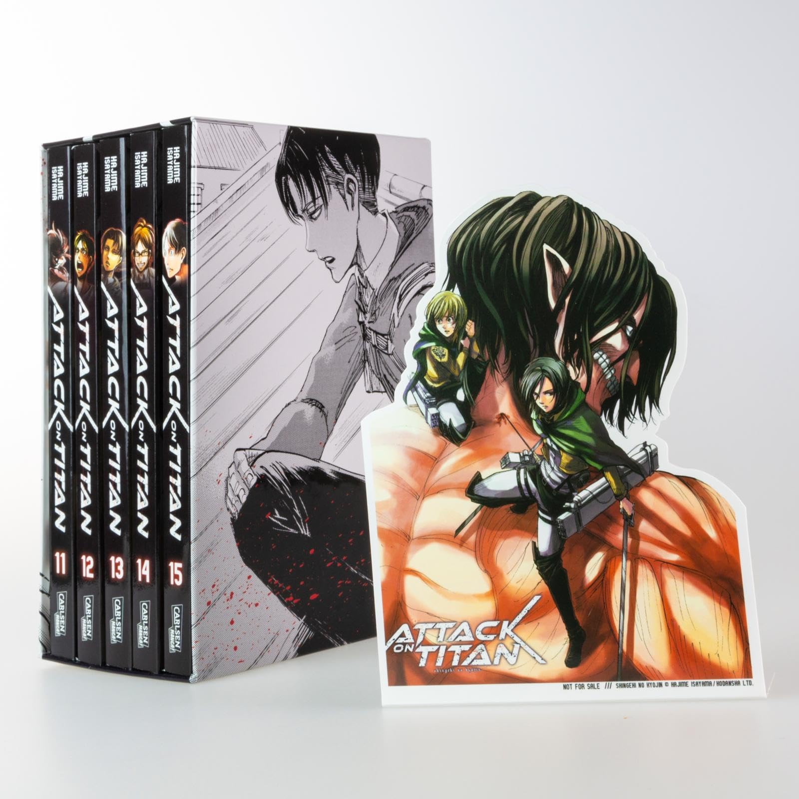Attack on Titan, Bände 11-15 im Sammelschuber mit Extra: Fantasy-Action-Manga ab 16 Jahren über den Kampf gegen menschenfressende Titanen
