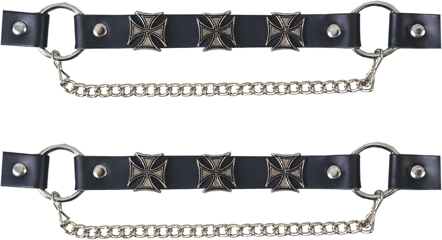 Hot Leathers | BNL1013-Motorcycle Riding Boot Chain IRON CROSS 2 PIECE SET