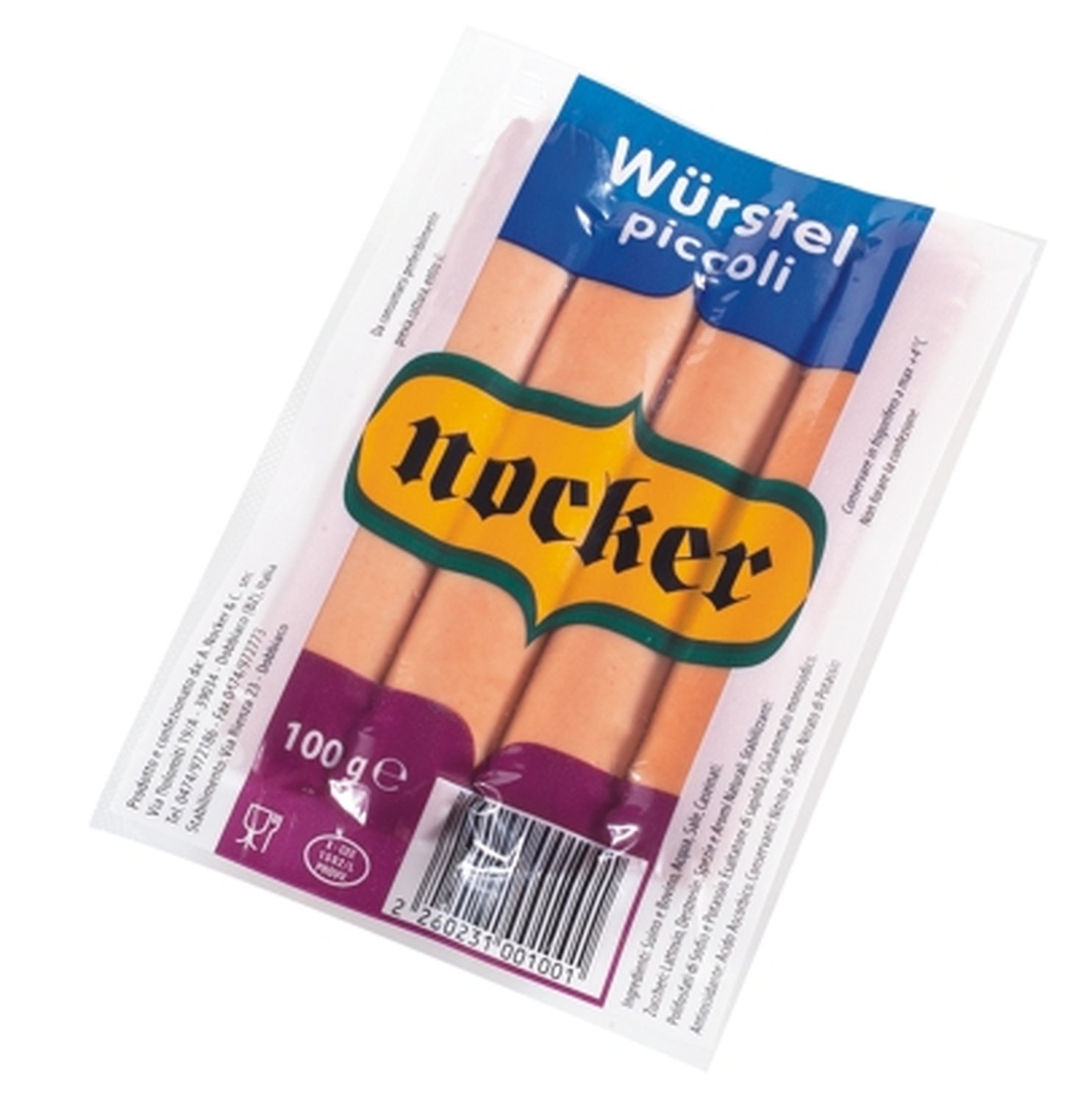 Small Sausages Without Skin Piccoli 4 Pieces vac. Nocker app. 100 gr.