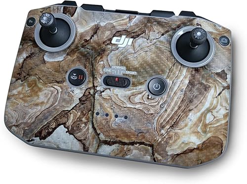 MightySkins Carbon Fiber Skin Compatible with DJI RC-N1 Controller - Brown Marble | Protective, Durable Textured Carbon Fiber Finish | Easy to Apply