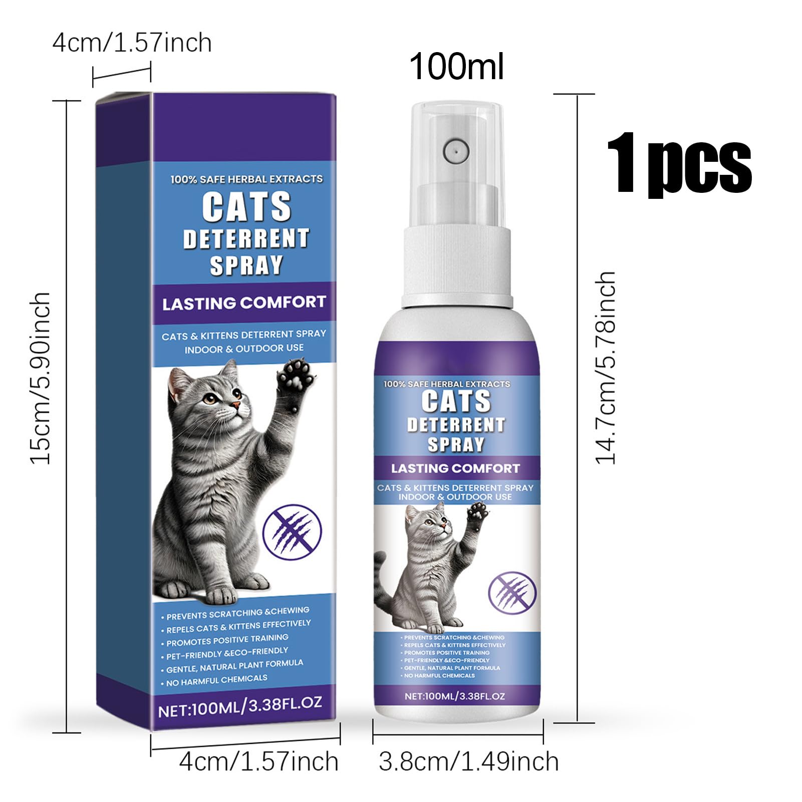 100ml Anti Griffe Chat Canapé