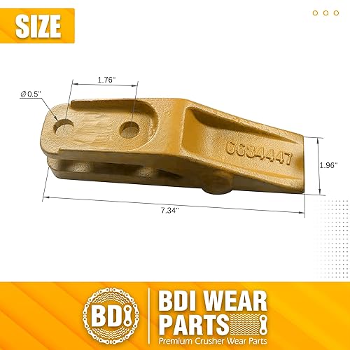 Miniatura 2 de BDI Wear Parts 6684447 Dientes de cucharón de zanja, perno de retroexcavadora estilo Bobcat en el diente Unitooth - Paquete de 5